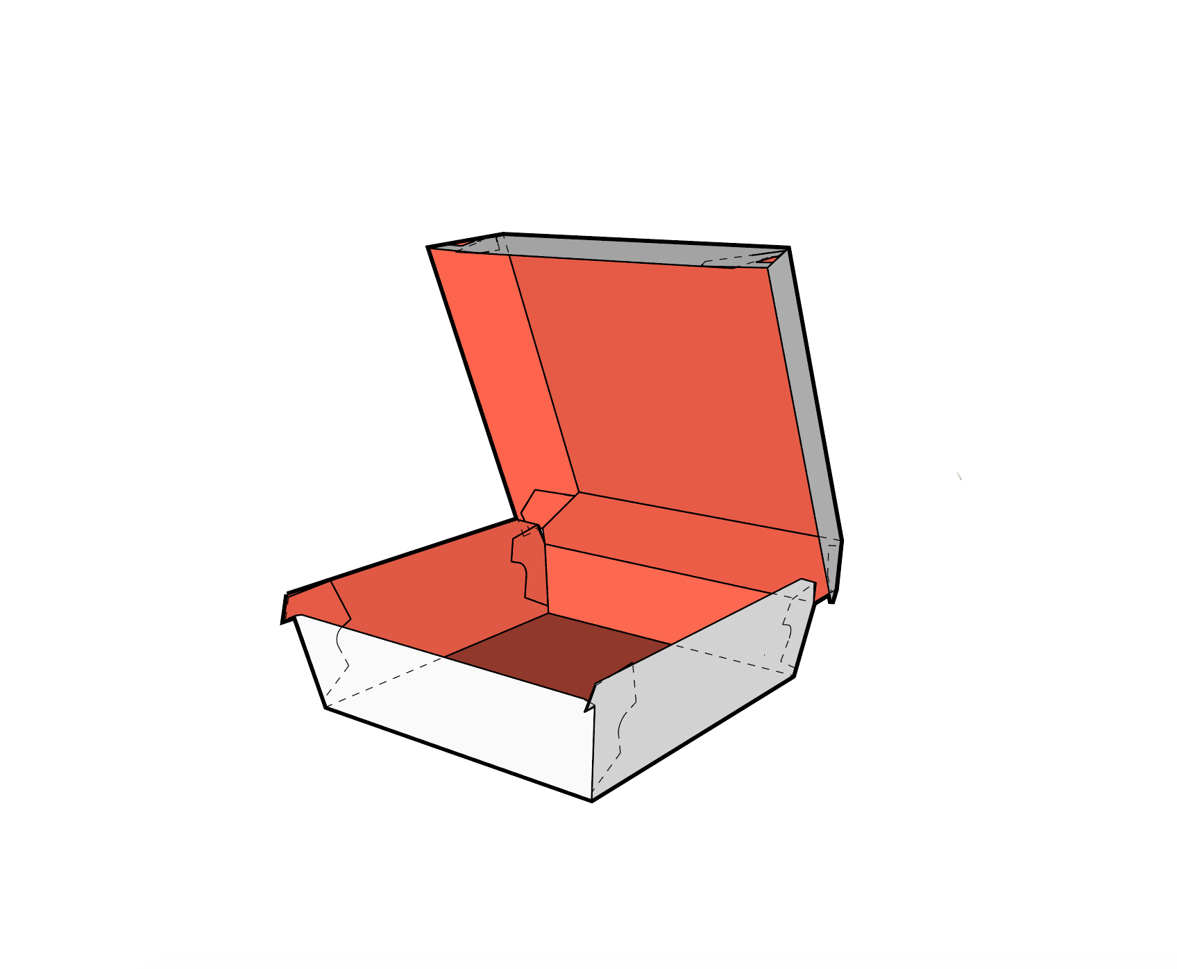 Sandwich packaging box